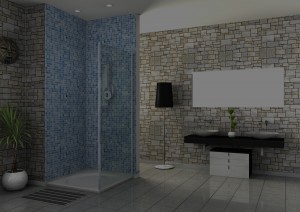 a modern tiled wetroom